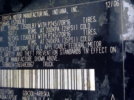 2006 TOYOTA TUNDRA, BLACK, SR5, EXTD CAB, 4.0, AT. 2WD.  Z25959
